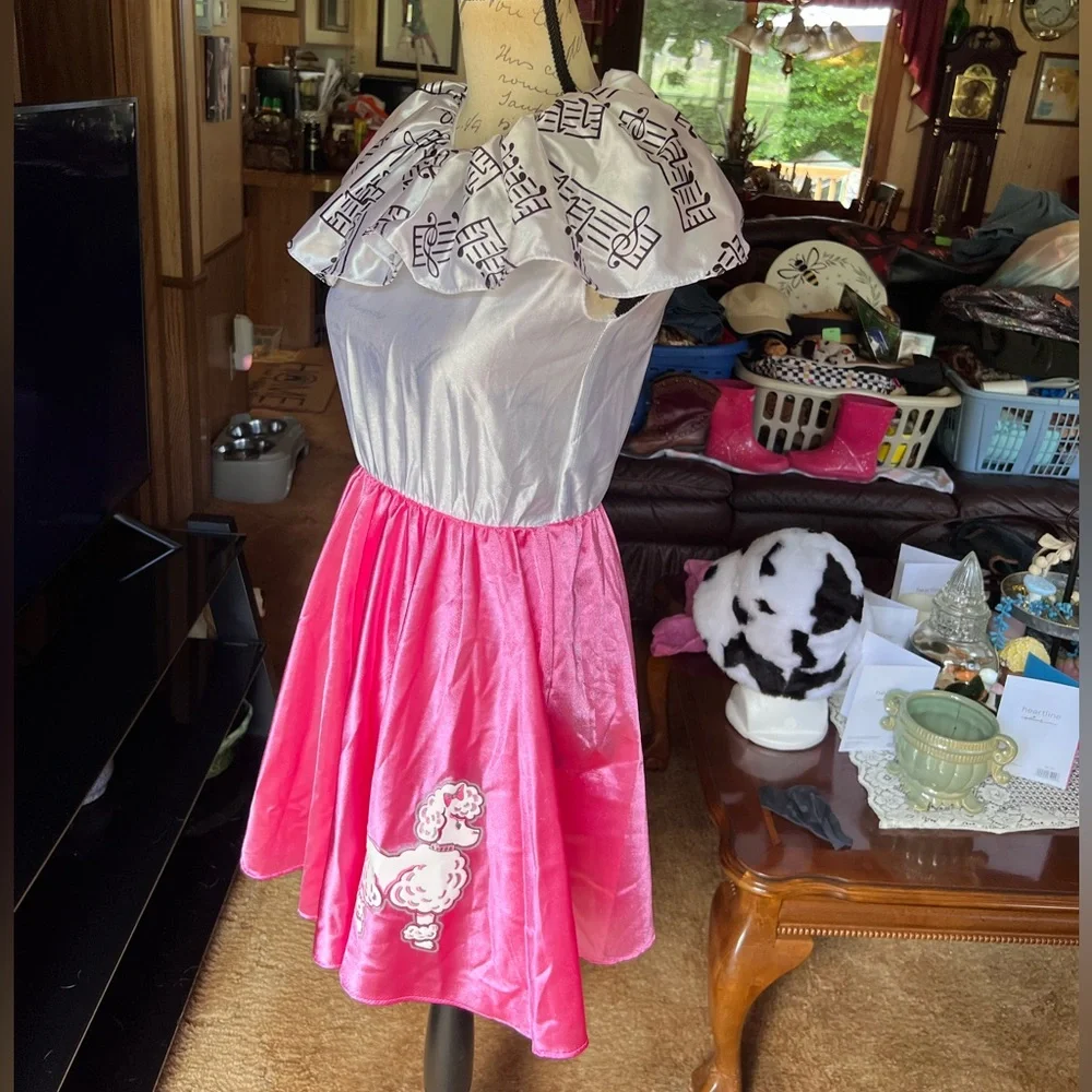 🐩Rubie’s vintage 1950s Poodle Halloween Costume Dress Girls Large 12-14.🐩